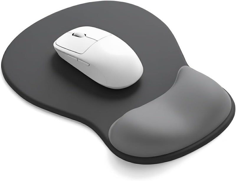 eulps Mouse Pad with Gel Wrist Rest, Ergonomic Comfortable Computer Wrist Support for Laptop, Pain Relief Mousepad with Non-Slip PU Base for Office & Home (Black) - Image 1